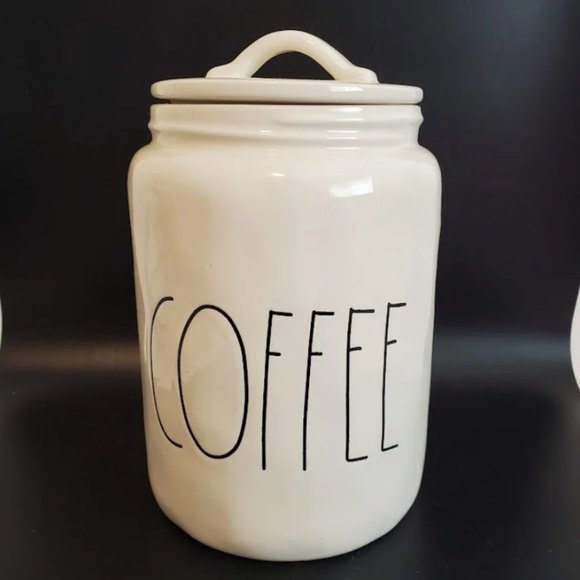 Rae Dunn Kitchen Magenta Rae Dunn Coffee Canister Cream Ceramic